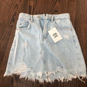 Distressed jean skirt from Bershka never worn